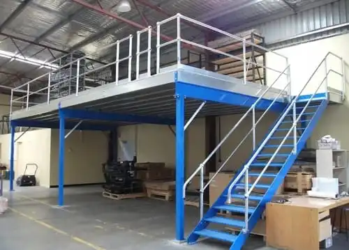 Fabricated structural mezzanine floor| AME Storage Solutions LLC| warehouse shelving UAE
